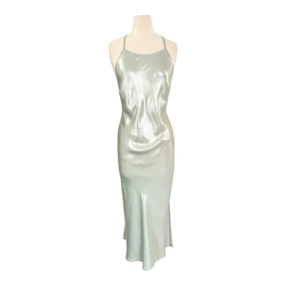 Free People Dress - Sage Green Color RARE SOLD OUT satin slip style